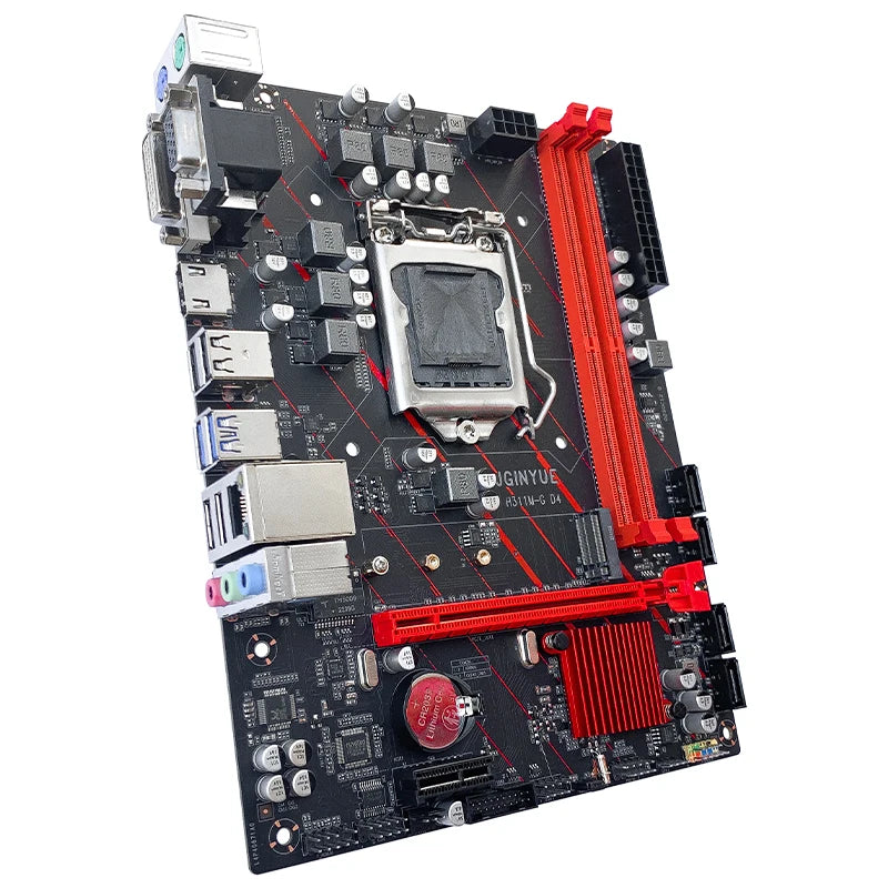 JGINYUE H311 Motherboard LGA 1151 Support Intel Core/Pentium i3/i5/i7 6th/7th/8th/9th E3 V5 CPU DDR4 Memory H311M-G D4