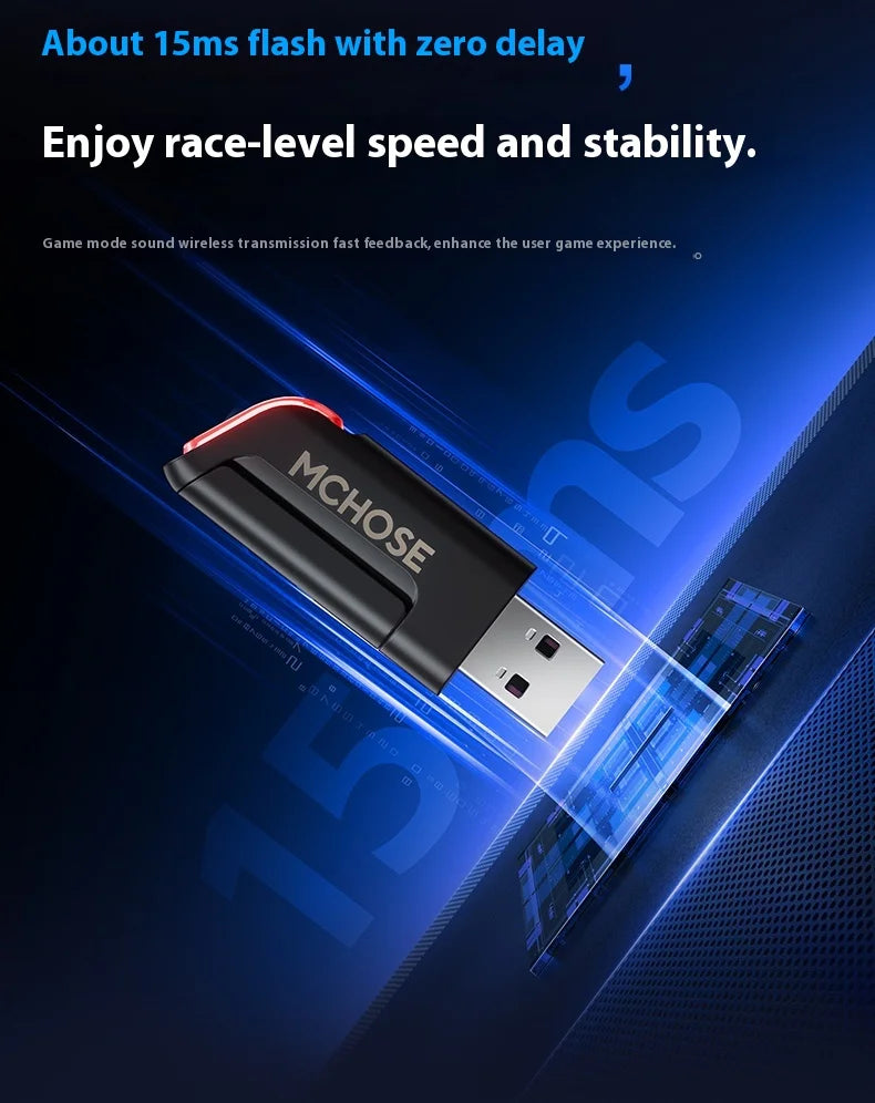 MCHOSE V9 pro Wireless Bluetooth Headset with Three Mode Microphone Noise Reduction Dynamic Low Delay for Office And Gaming