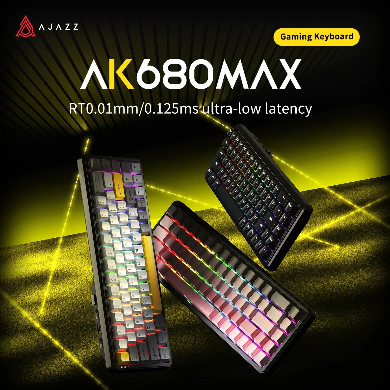 AJAZZAK680 MAX Wireless Magnetic Switch Keyboard Tri-Mode Mechanical Keyboard Gaming Esports 8K