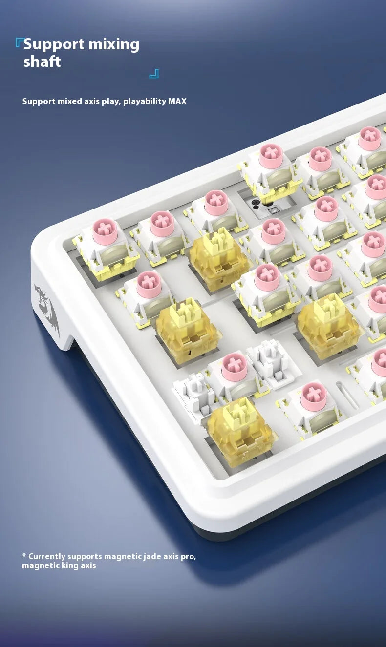 REDRAGON M68 PRO 8K Magnetic Switch Gaming Keyboard RT0.01MM Customized Switch RGB Light Hot Swap Gasket PBT Keycaps Gift PC