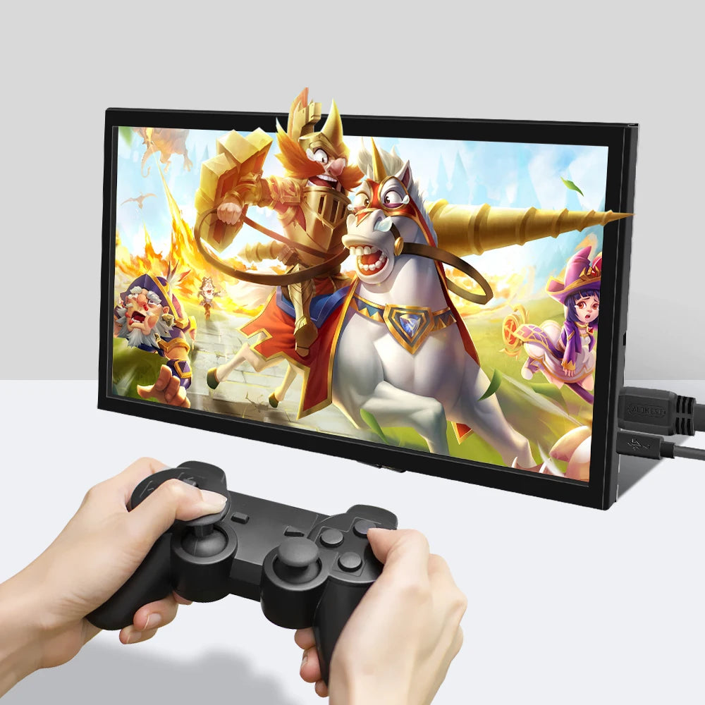 Portable Monitor gamer10.1 inch HD LCD (H) Computer Second 1024*600 LCD Display for PC Capacitive Touch Screen Raspberry Pi