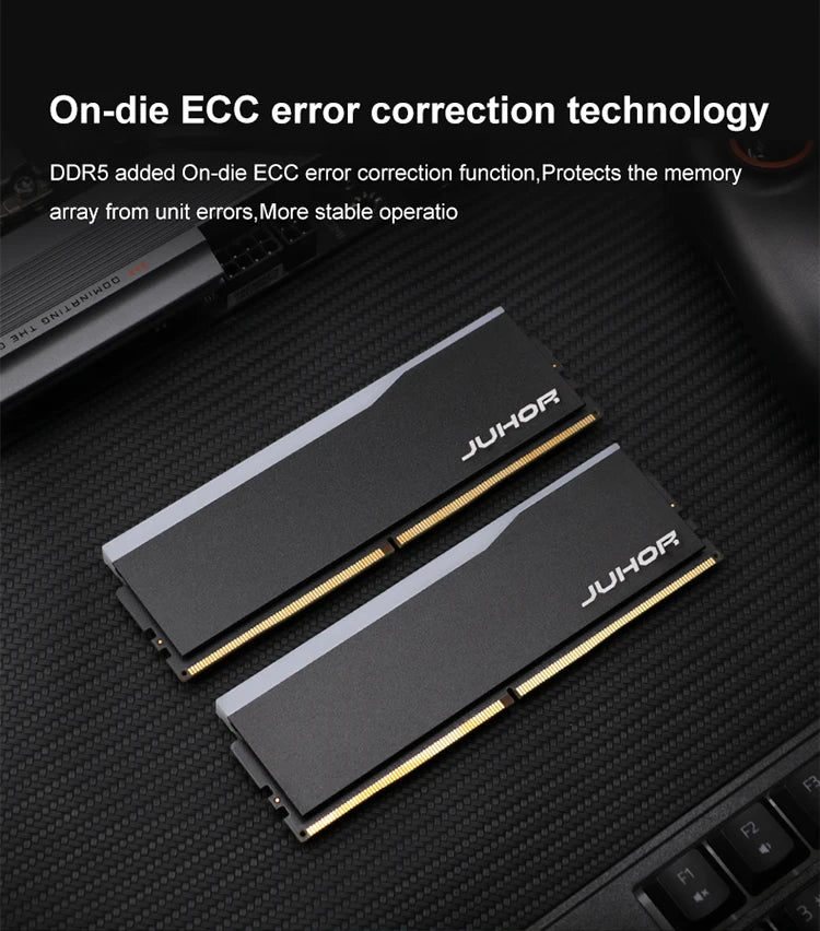 JUHOR Memoria Ram RGB DDR5 16GB 6000MHz 6400MHz PC5 Desktop Computer  Dimm Memory