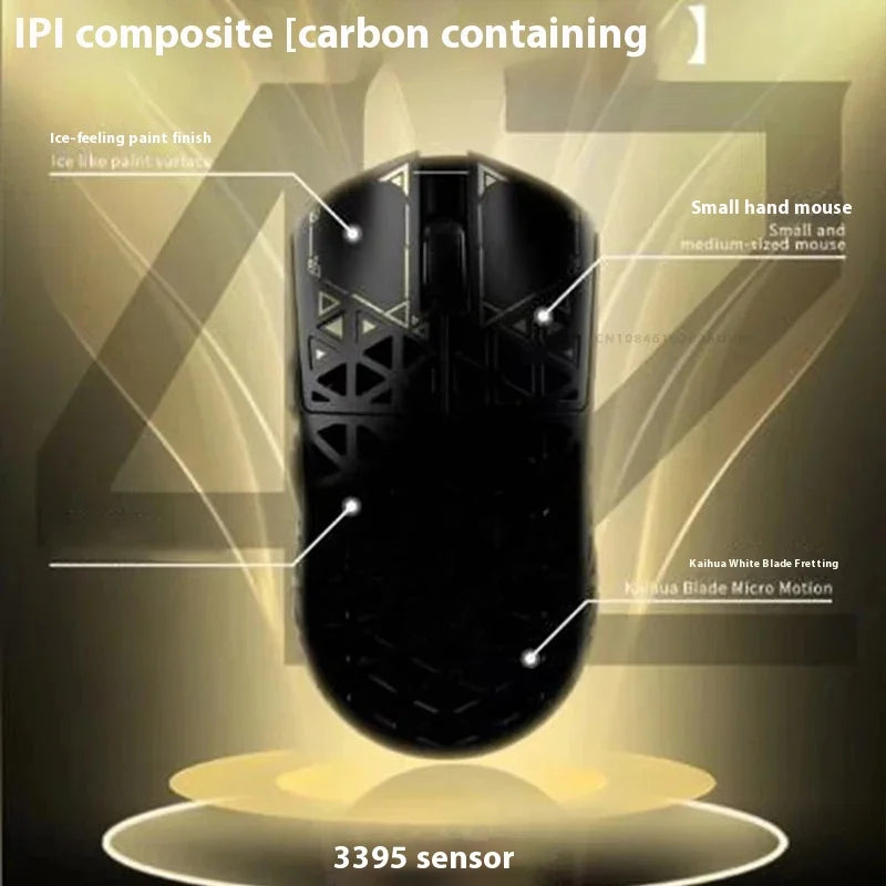 IPI Float 11/18/88/88s Wireless Gaming Mouse Tri Mode 8K paw3395 Paw3950 Bluetooth Carbon Fibre Mouse 8000Hz Hollow Out Mice