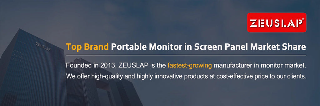 ZEUSLAP 14" 16:10 Portable Monitor 1920*1200P 100%sRGB 400Cd/m² Travel Display for LG Gram Laptop Computer Extend Screen