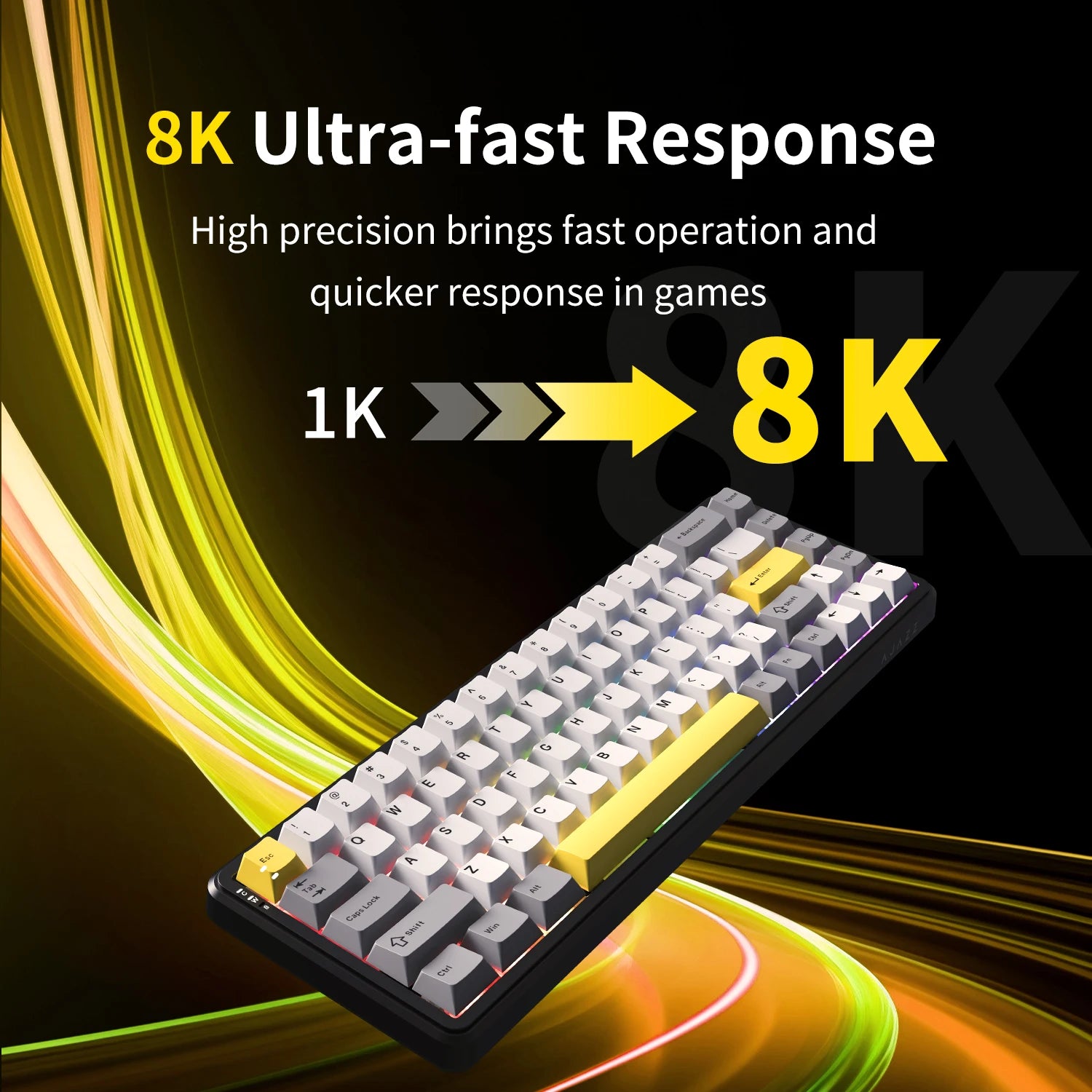 AJAZZAK680 MAX Wireless Magnetic Switch Keyboard Tri-Mode Mechanical Keyboard Gaming Esports 8K