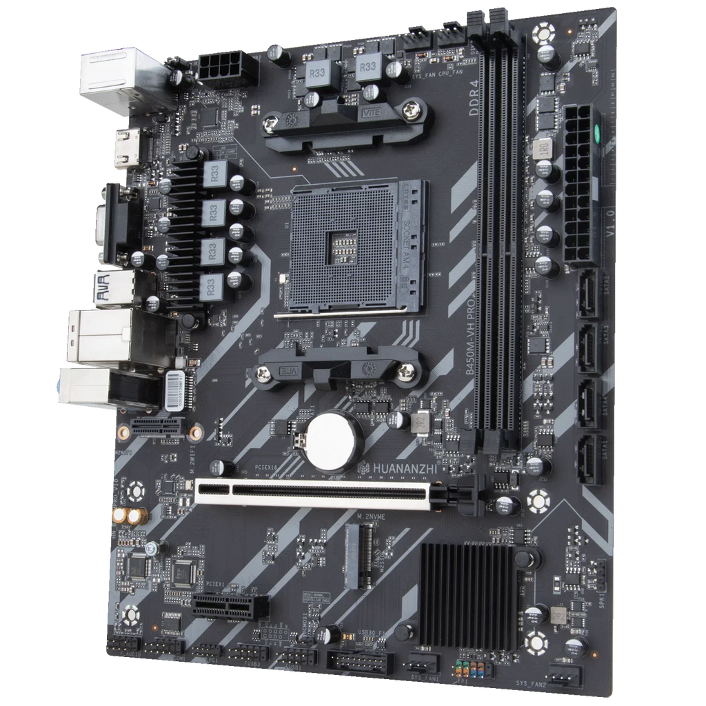 HUANANZHI AMD B450M VH AM4 Motherboard USB3.2 M.2 Nvme Sata3.0 Support Ryzen 5500 5600 5600G CPU M.2 WIFI PCIE 3.0 Micro ATX