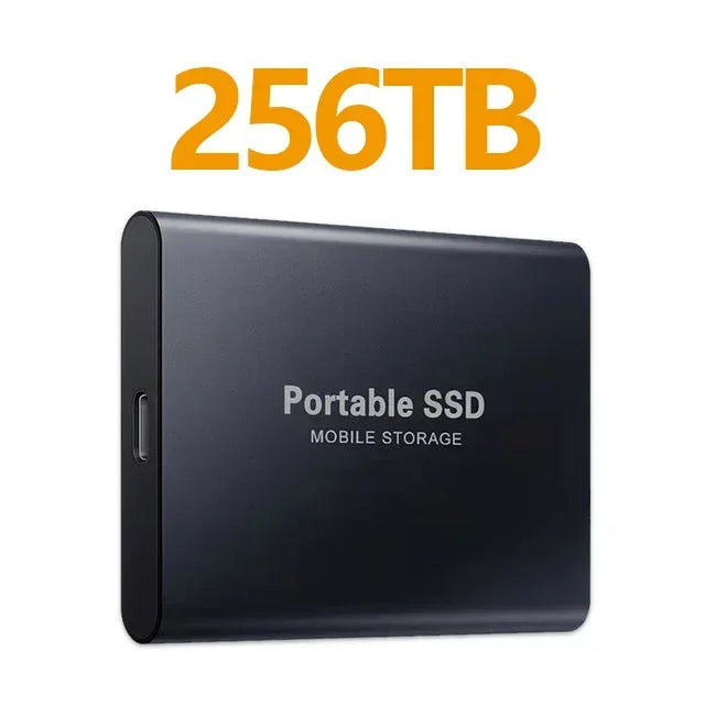 NEW Portable SSD 128TB/256TB/1TB External Hard Drive USB3.1 Solid State Disk High Speed Storage Device  for Phone/Loptop/Mac/PC