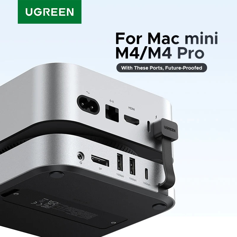 UGREEN Mac Mini Docking Station USB HUB Type-C to DP 4K240Hz M.2 NVMe SSD Slot 10Gbps USB-A Splitter SD&TF 3.5MM for Mac Mini M4