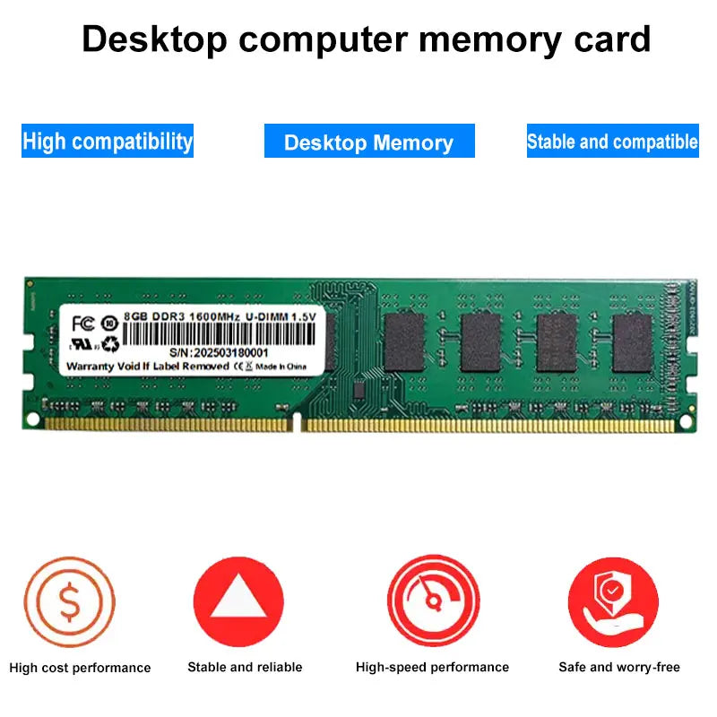 CeaMere DDR3 memoriam 1~50 PCS desktop computer universal memory card, DDR3 4G, 8G 1333Mhz, 1600Mhz, 240pin ram PC RAM wholesale