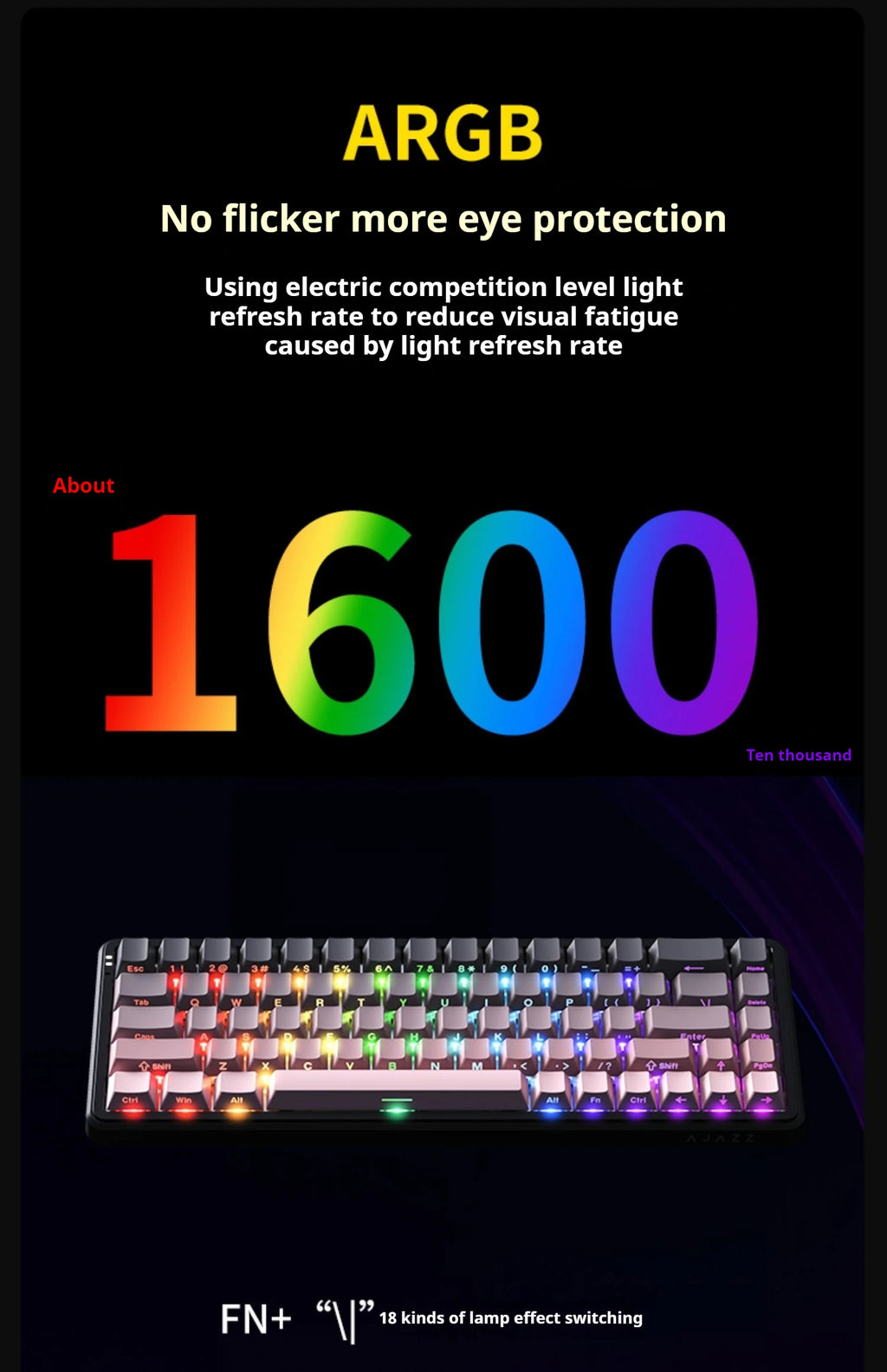AJAZZAK680 MAX Wireless Magnetic Switch Keyboard Tri-Mode Mechanical Keyboard Gaming Esports 8K