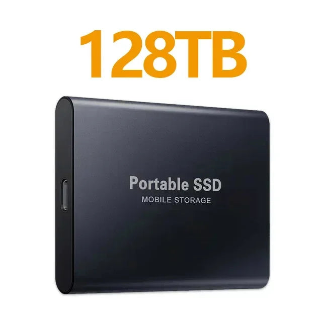 NEW Portable SSD 128TB/256TB/1TB External Hard Drive USB3.1 Solid State Disk High Speed Storage Device  for Phone/Loptop/Mac/PC