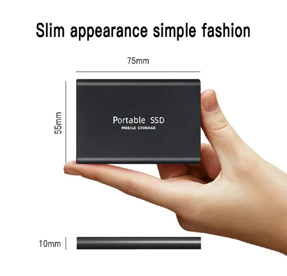 NEW Portable SSD 128TB/256TB/1TB External Hard Drive USB3.1 Solid State Disk High Speed Storage Device  for Phone/Loptop/Mac/PC