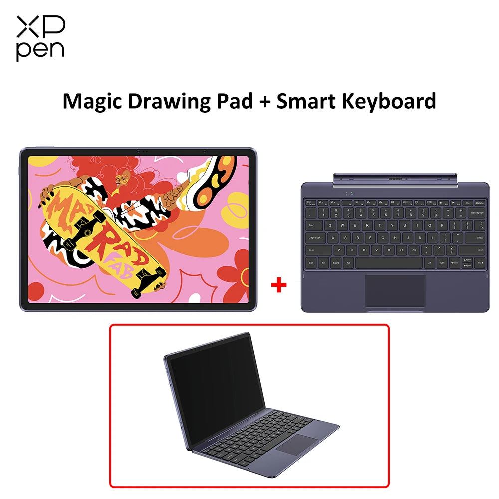 XPPen Android Tablet 12.2 inch Magic Drawing Pad Graphics Tablet with X3 Pro Pencil (16K Pressure/No Charging) 8000mAh Battery